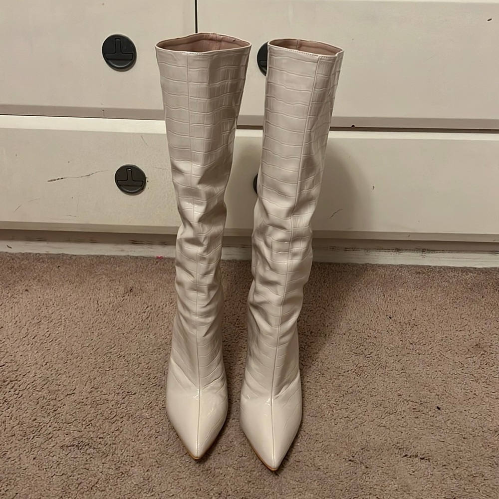 cream boots